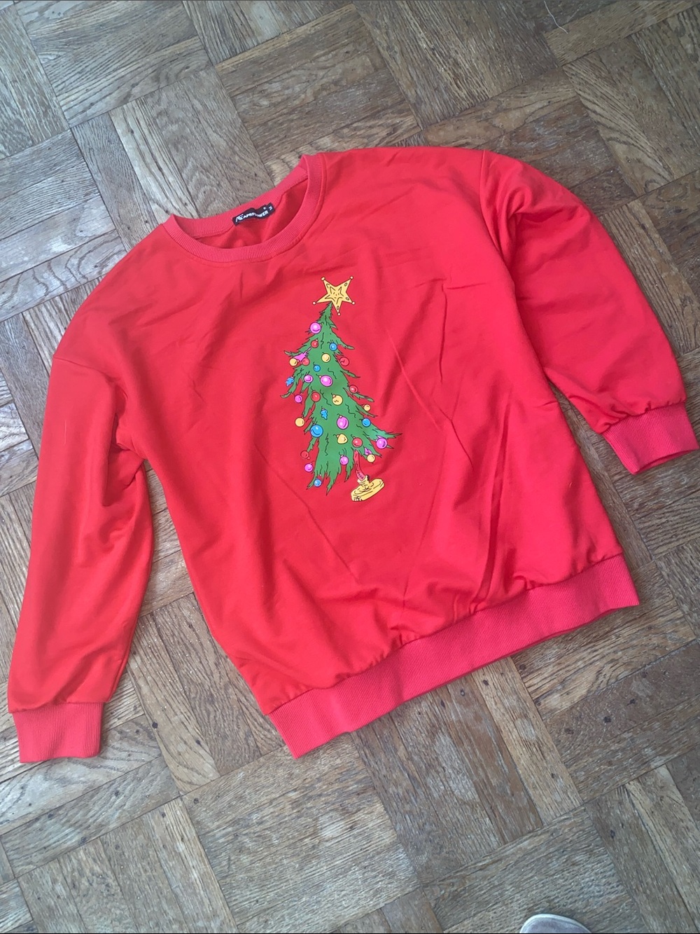 Aprflower ugly Christmas sweater sweatshirt size m